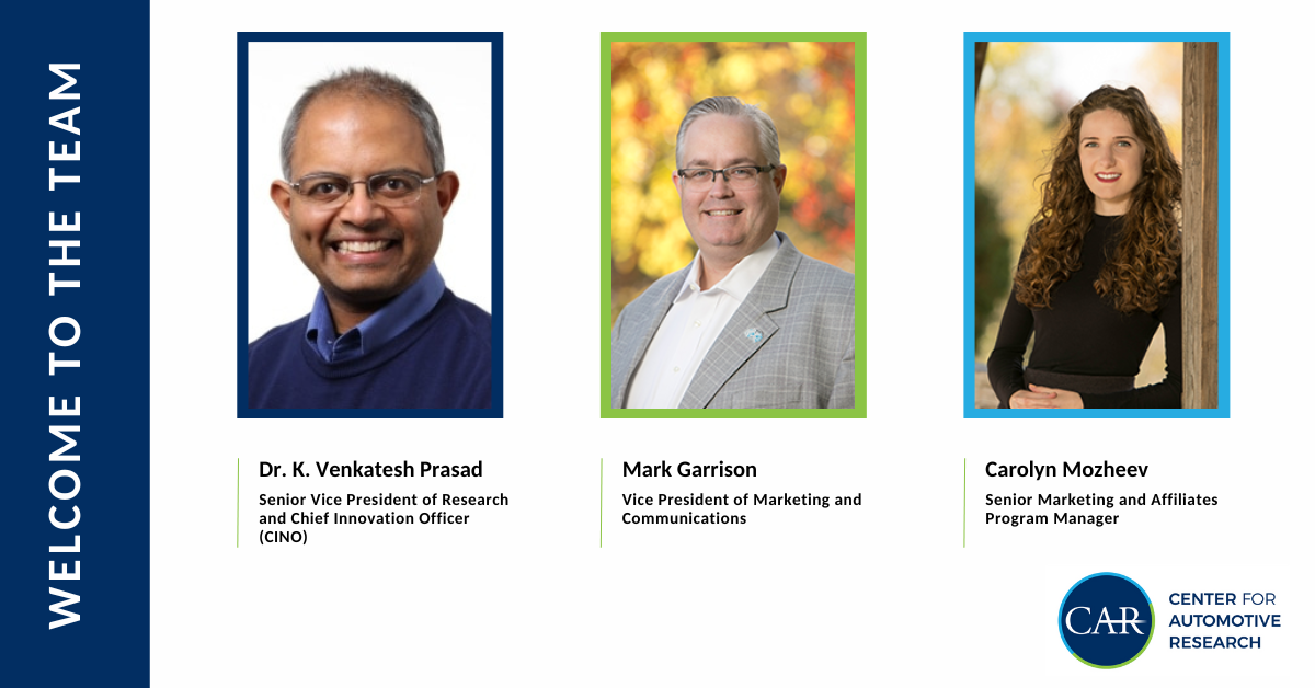 New Hires Feature Image Center for Automotive Research