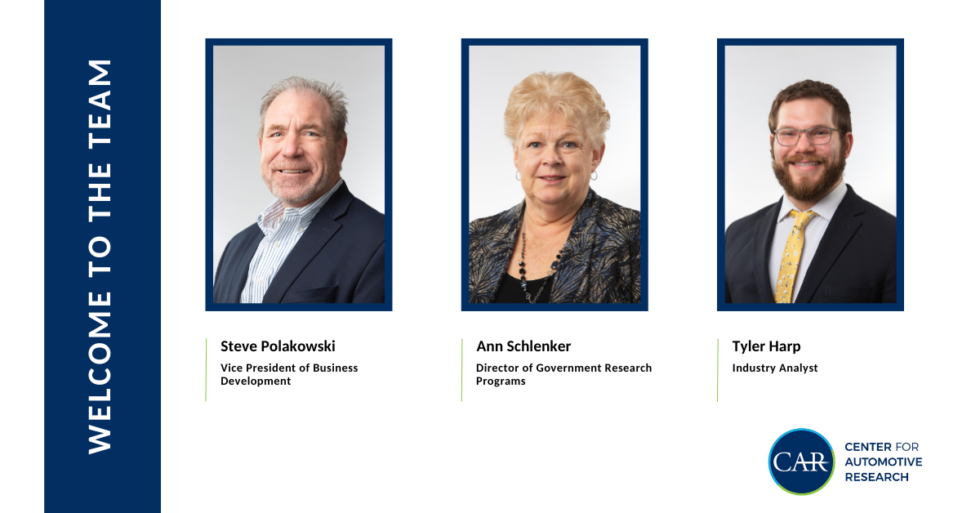 The Center for Automotive Research is Pleased to Steve