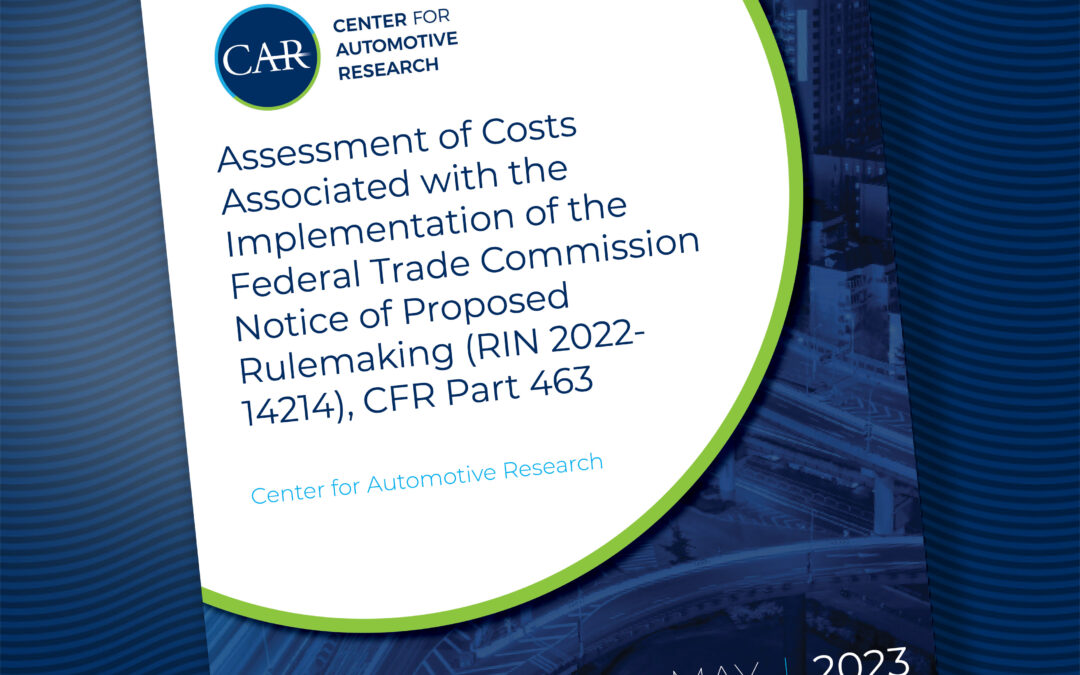 Assessment of Costs Cover Center for Automotive Research