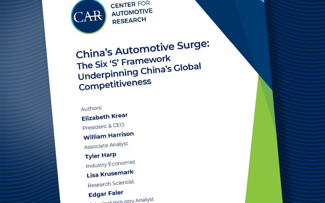 China’s Automotive Surge: The Six ‘S’ Framework  Underpinning China’s Global Competitiveness